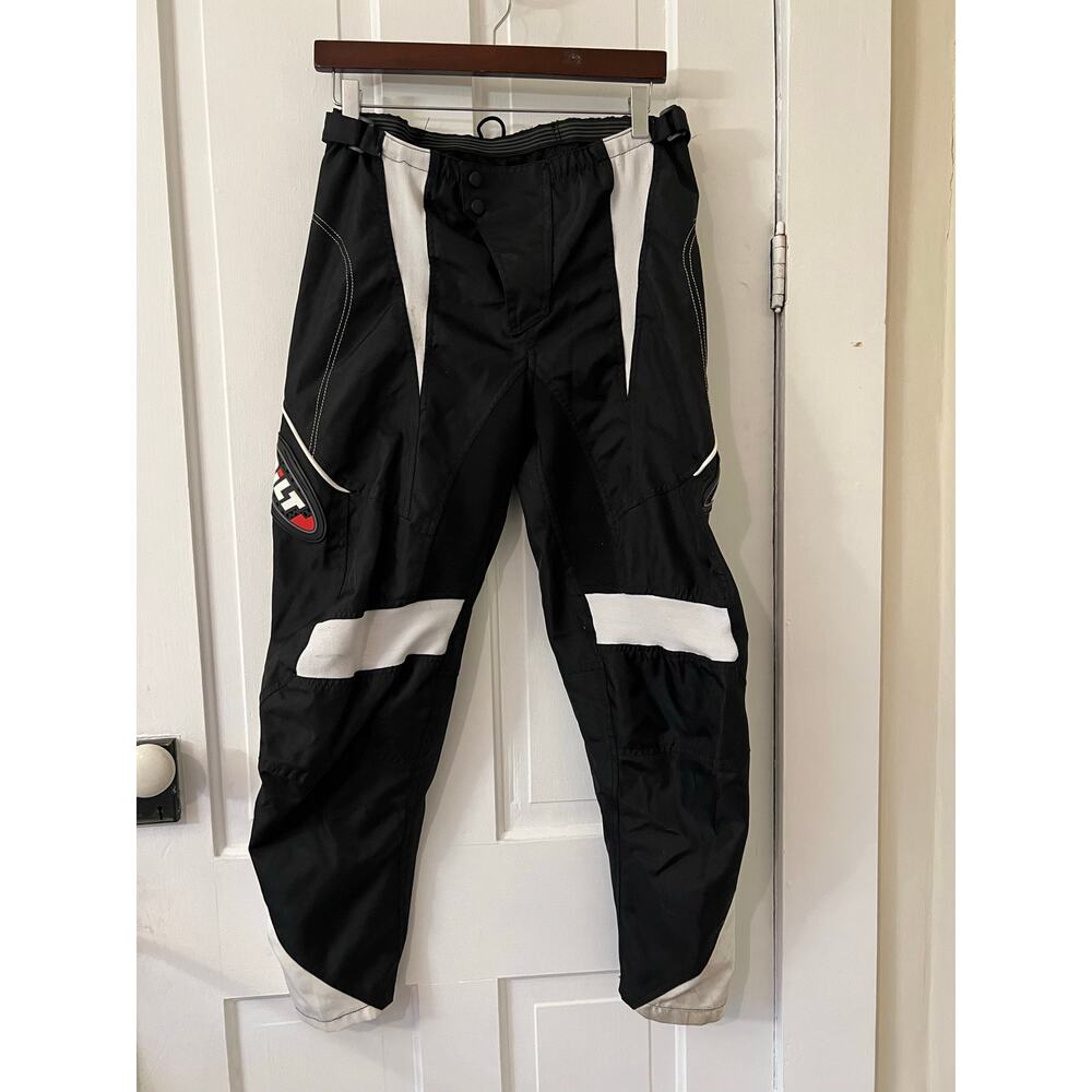 Bilt blorp dirt biking moto pants mens 34 black and white 27" inseam